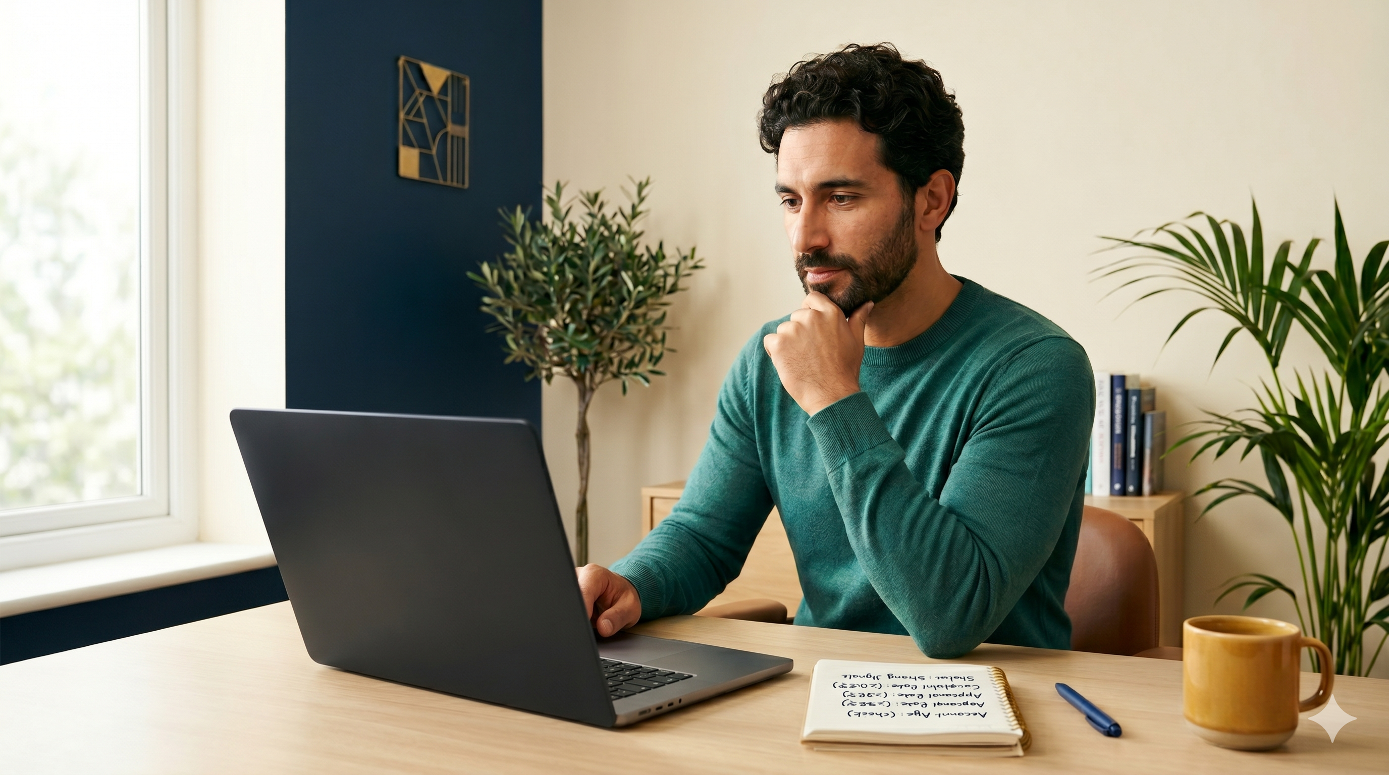 Media Strategist Reviewing Account Quality Signals On A Clean Dashboard